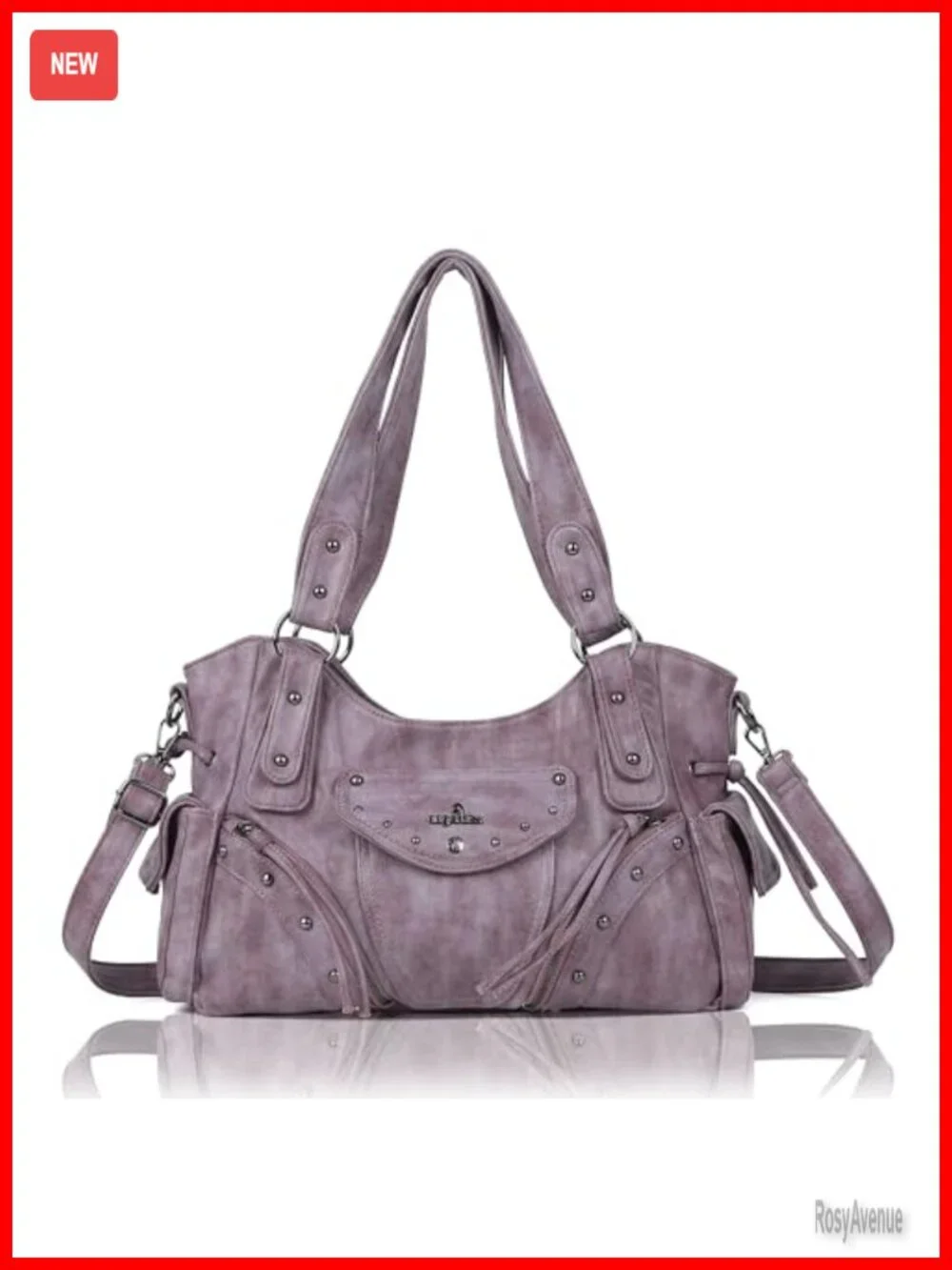 Retro Washed Vegan Leather Hobo Bag for Women - Roomy Soft Satchel with